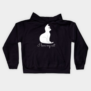 I love my cat Kids Hoodie